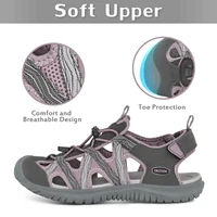 GRITION Women Sandals Flat Casual Outdoor Toecap Protective Trekking Non Slip Shoes Comfort Wear Risistant Fashion Beach 2021 2