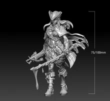 

1/24 75mm 1/18 100mm Resin Model Kits Cowboy Girl Figure Unpainted No Color RW-530B