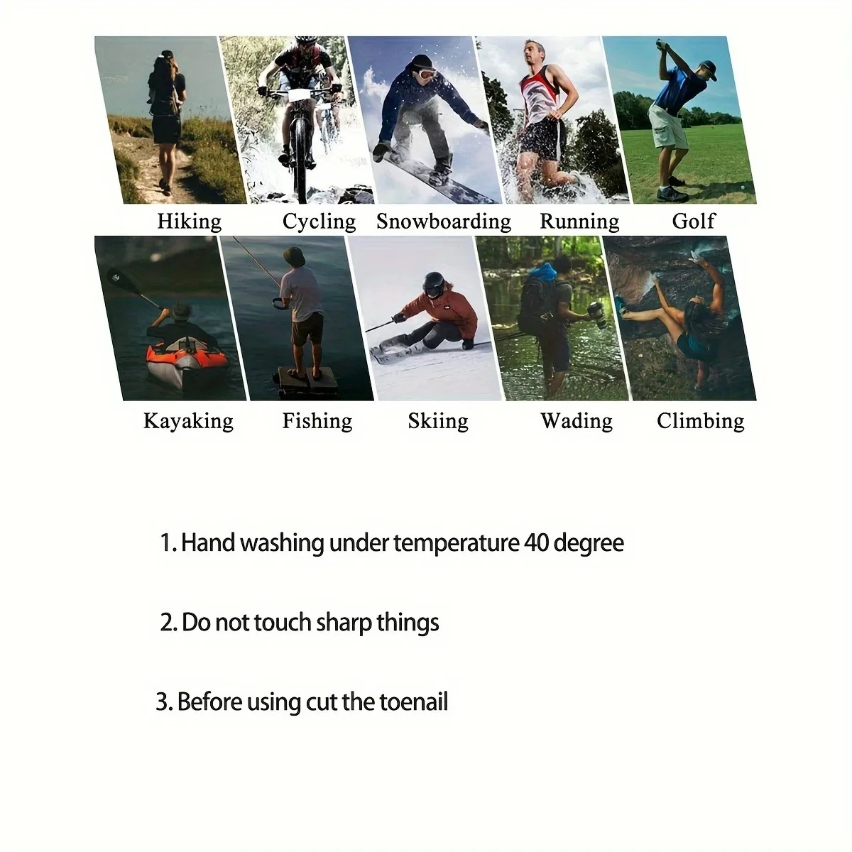 Outdoor waterproof socks mid-calf hiking socks camping sports skiing wading breathable quick-drying cycling waterproof socks water sport socks