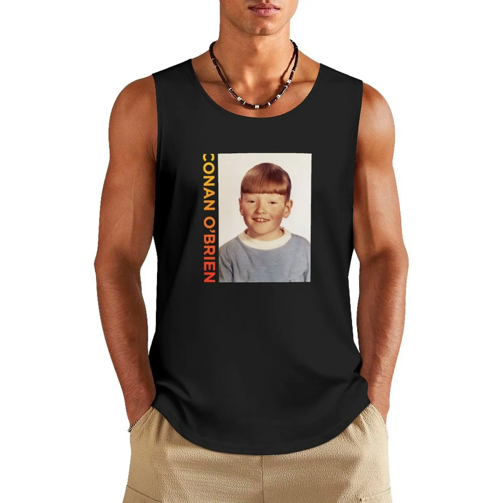 

Conan O'Brien Portrait Tank Top Male vest T-shirt for fitness