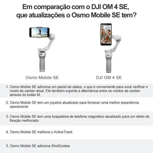 DJI Osmo 모바일 SE OM 4 OM4 핸드헬드 짐벌 스태빌라이저, 스마트폰 삼각대 셀카봉, 3 축 스태빌라이저, 마그네틱 디자인 4