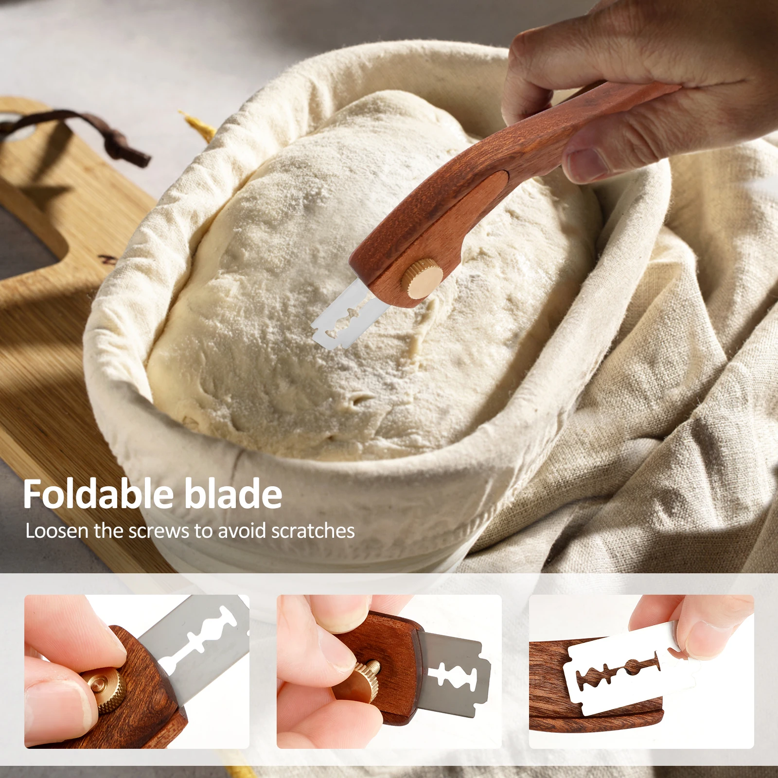 Bread Scoring Knife  with Stainless Steel Blades Dough Knife Dough Scoring Knife Bread Lame for Sourdough Bread Baking Tool