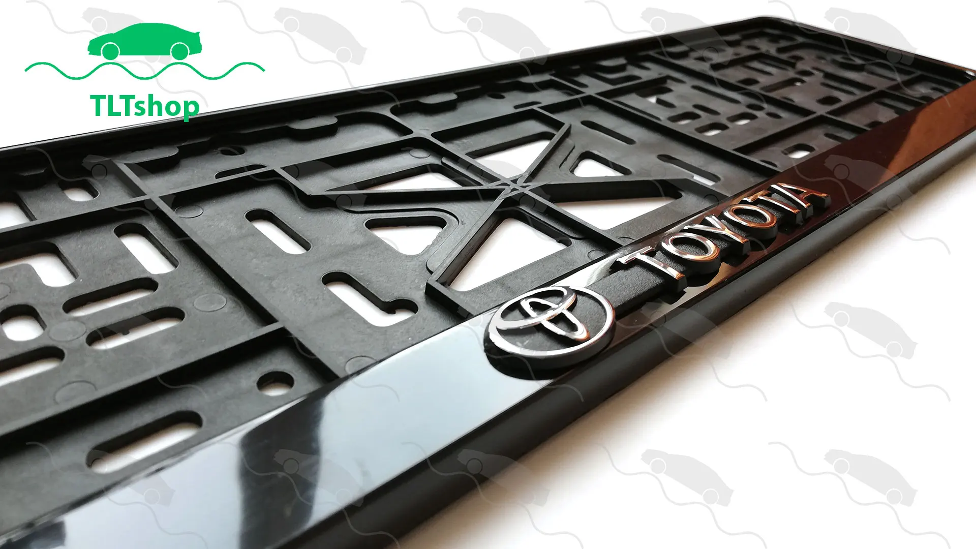 2x TAPORT PERFORMANCE 3d TUNING Car License Number Plate Surround Holder Frame