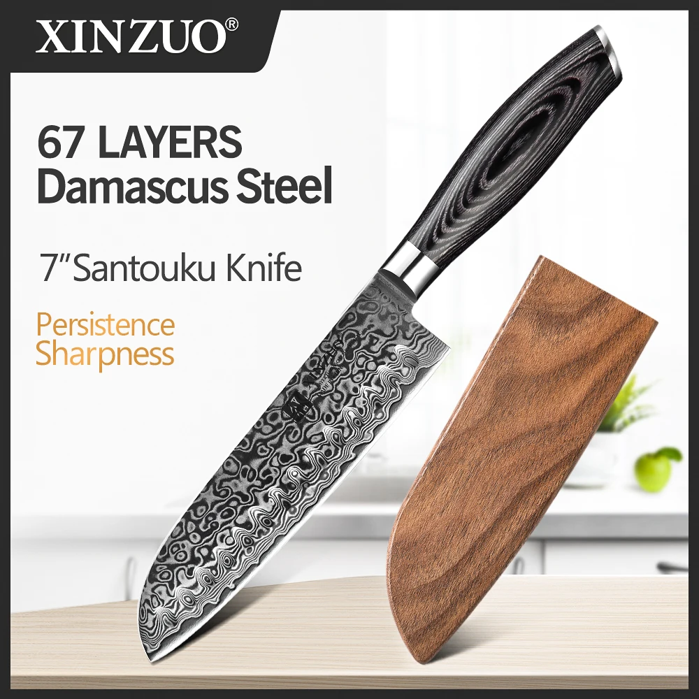 chef knife kitchen knives with sandalwood handle, damascus steel chef's  knife set - AliExpress