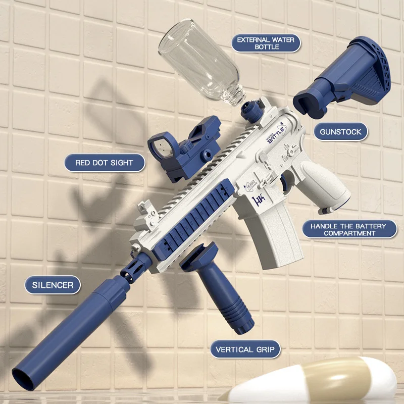 New M416 Water Gun Electric Pistol Shooting Toy Full Automatic Summer Beach Toy For Kids Children Boys Girls Adults Gift 5