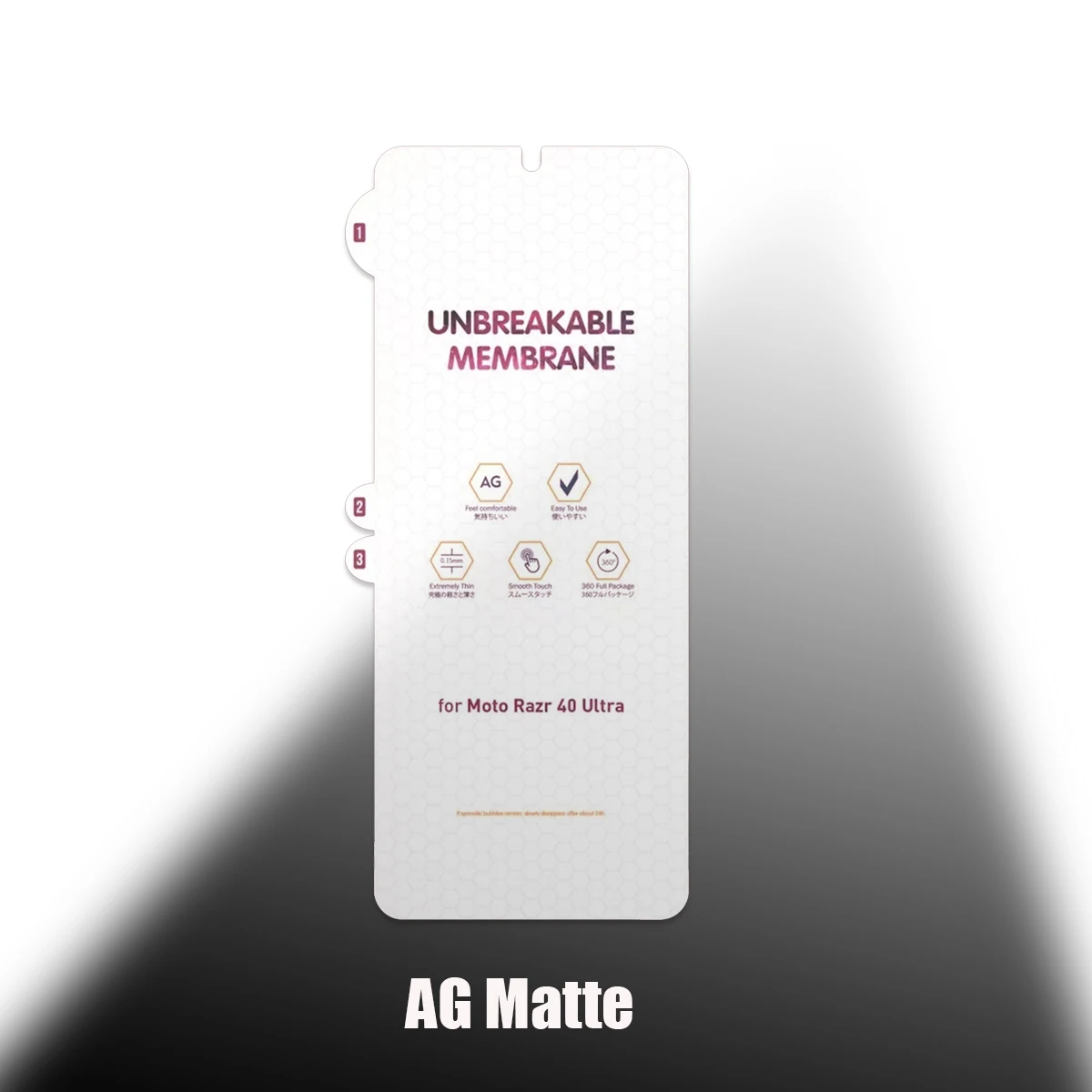 Soft AG Matte Flexible Full Screen Protector with Ultra HD Glossy Finish - Hydrogel Protective TPU Film