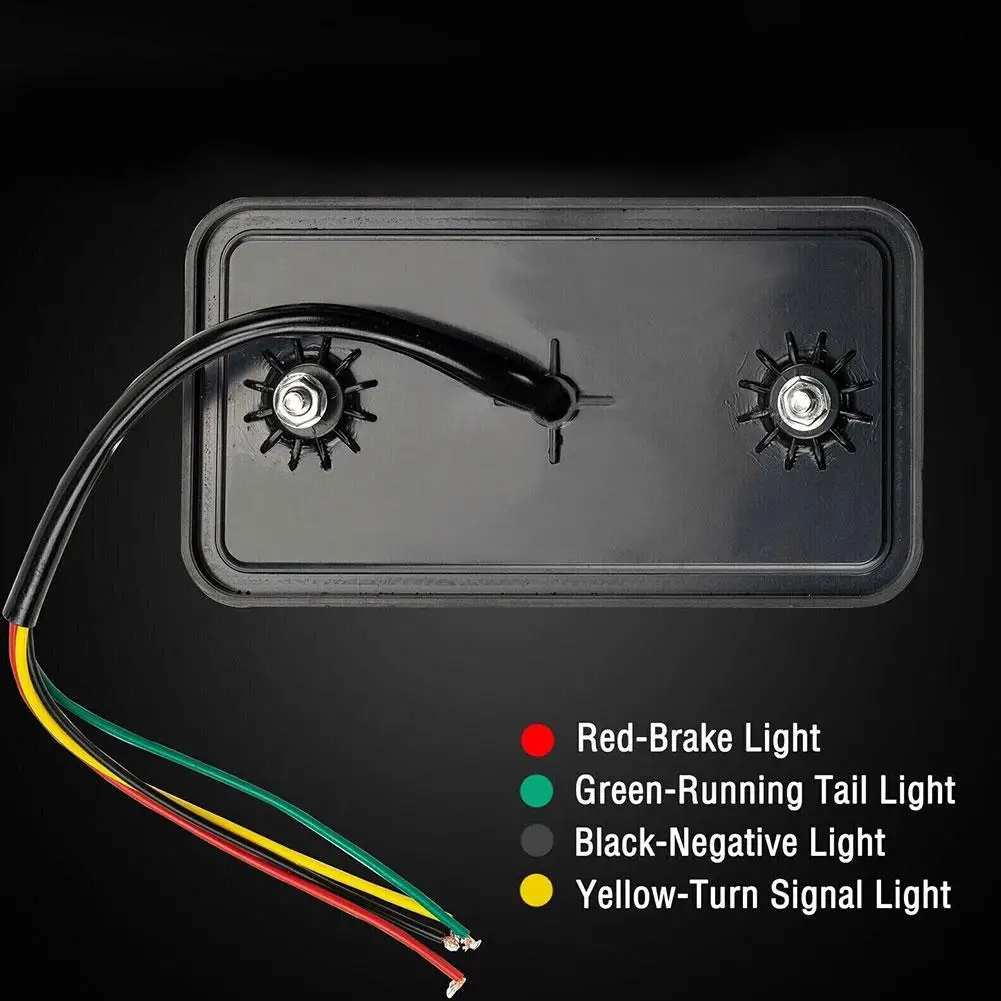 2PCS 12V 24V 10 LED 테일 라이트 미등 회전 신호 표시기 중지 램프 자동차 트럭 트레일러 캐러밴에 대 한 후면 브레이크 라이트