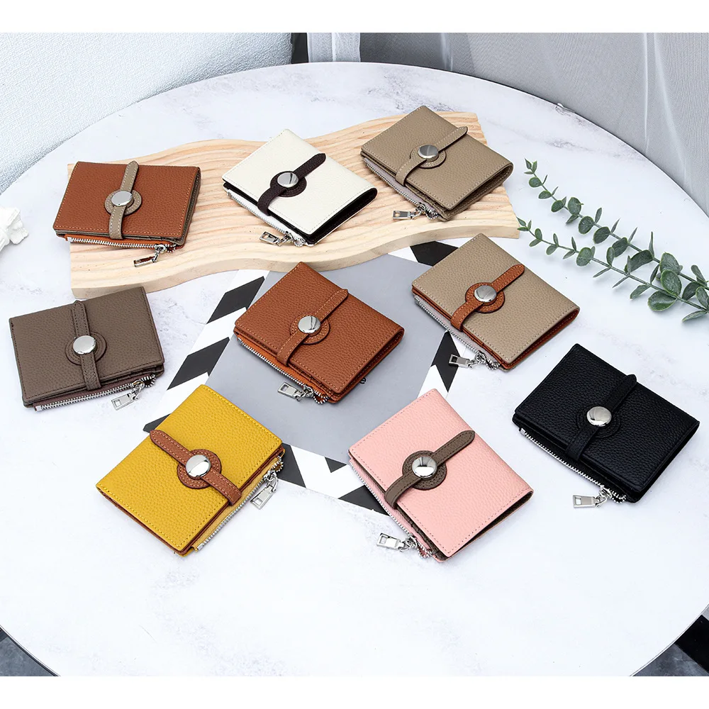 Cow Genuine Leather Womens Wallets Coin Purses Card Holder