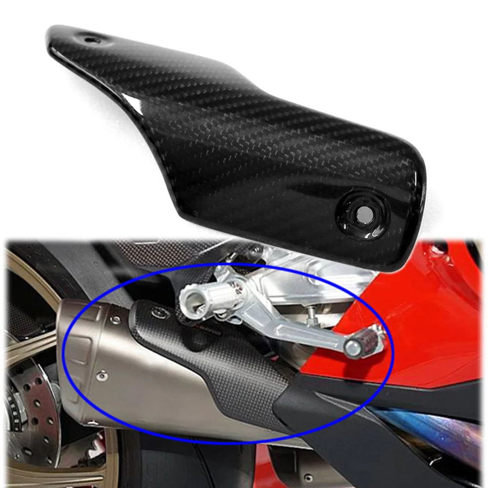 

3K Carbon Fiber Exhaust Cover Small Motorcycle Accessories Fairing Kit Parts For Ducati Panigale V4 V4S V4R Streetfighter V4 V4S