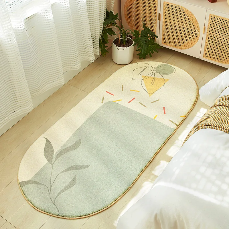 

Lambs Wool Rugs Oval Moranti Design Thicker Soft Carpets For Living Room Bedroom Beside Floor Mat Warm Home Decor Rug