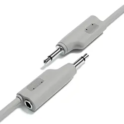 ExcelValley - Mono Stackable Patch Cable - TS 3.5mm 1/8 - Eurorack Synthesizer Accessory - 120 cm - 47 inch (Gray)