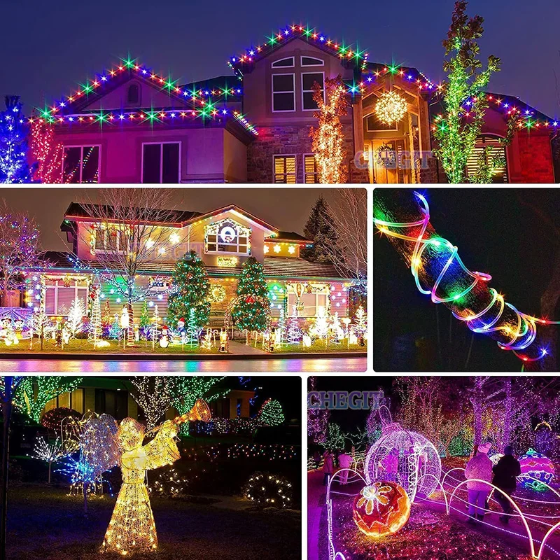 5/10/20M RGBIC USB 5V LED Sting Light Bluetooth Music APP Programmable DIY Fairy Lights Birthday Party Christmas Waterproof