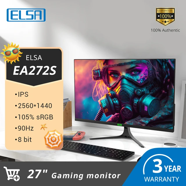 Monitor 27 Inch 4kelsa 27-inch 2k 165hz Gaming Monitor - Qhd Ips Panel,  1ms Response, Amd Freesync