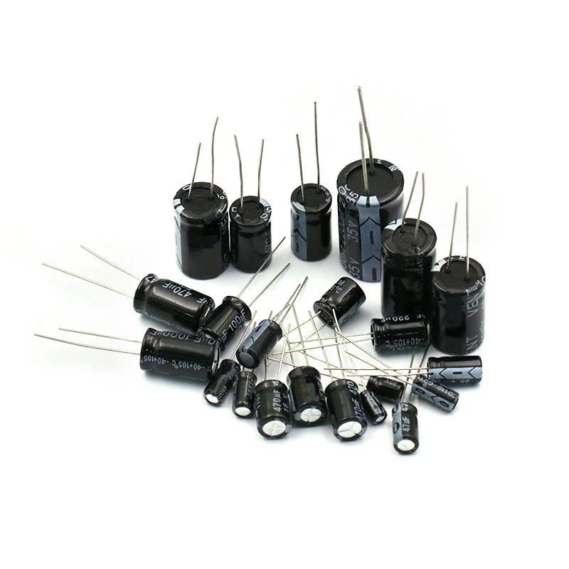 5PCS 200V 47uF Electrolytic Capacitors - 10x20mm, 105°C, ±20% Tolerance, Through Hole