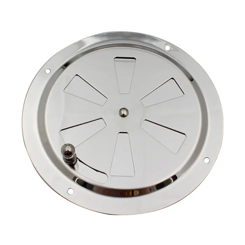 1Pc Stainless Steel Air Louver 316 Vent Yacht Marine Round Grille Ventilation Louvered Ventilator Grill Cover Side Knob Opening