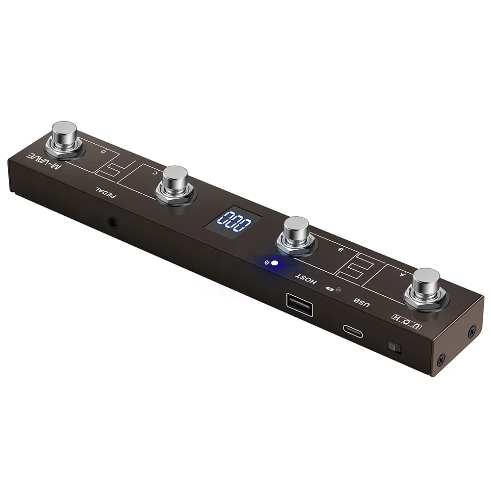 MIDI Controller M-VAVE Chocolate Plus For MIDI Footswitch Controller Rechargeable 4 Buttons For MIDI Controller Pedal Wireless Transmission