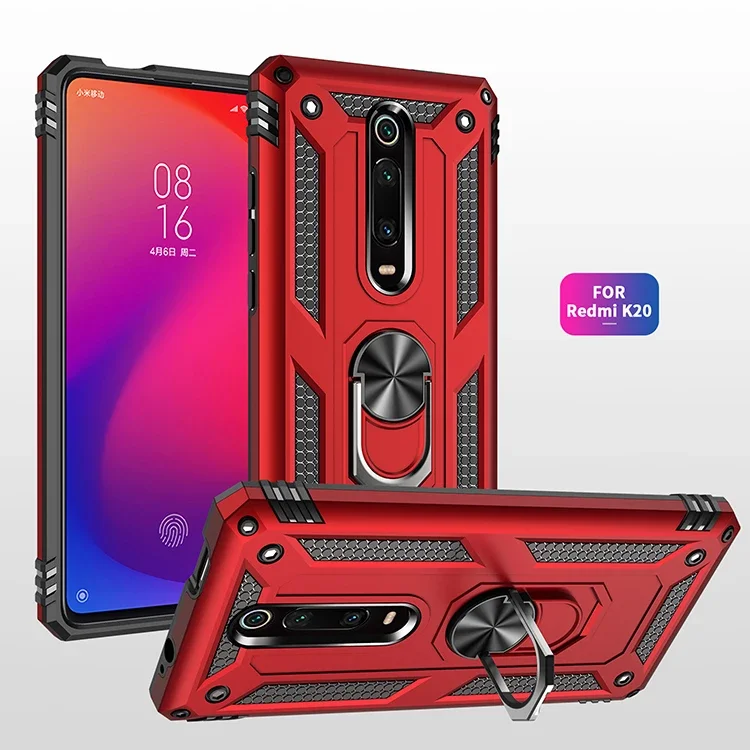 Armor Shockproof Case with Rugged Silicone and Car Holder Ring