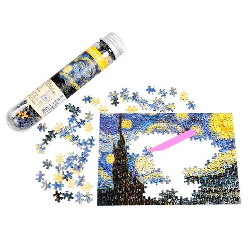 

150 Pieces Multi-type Landscape Puzzle Game Test Tube Packaging Educational Toys or Adults Puzzle Toys Kids