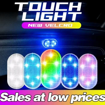 자동차 인테리어 LED 조명, 손가락 터치 센서, LED 어트랙션, USB 충전, 6 전구, 자동차 지붕 천장 독서등, 문짝 조명, 5V, 1 개