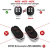 433 mhz remote control Ditec Entrematic ZEN 2 / ZEN 4 ZEN2W ZEN4W Gol4 BIXLG4 BIXLP2 BIXLS2 433mhz Gate Garage Door Remote 5