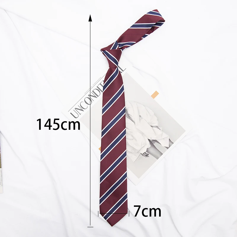 New JK Ties Women Striped Neck Tie Girls Japanese Style for Jk Uniform Cute Skinny Necktie Plaid Uniform School Men Accessories