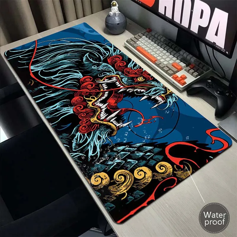 

Mythical Large Mouse Pad For Gamer Mausepad Gaming Speed Keyboard Pads Natural Rubber Waterproof Mous Mat Protector Desk Mat XXL