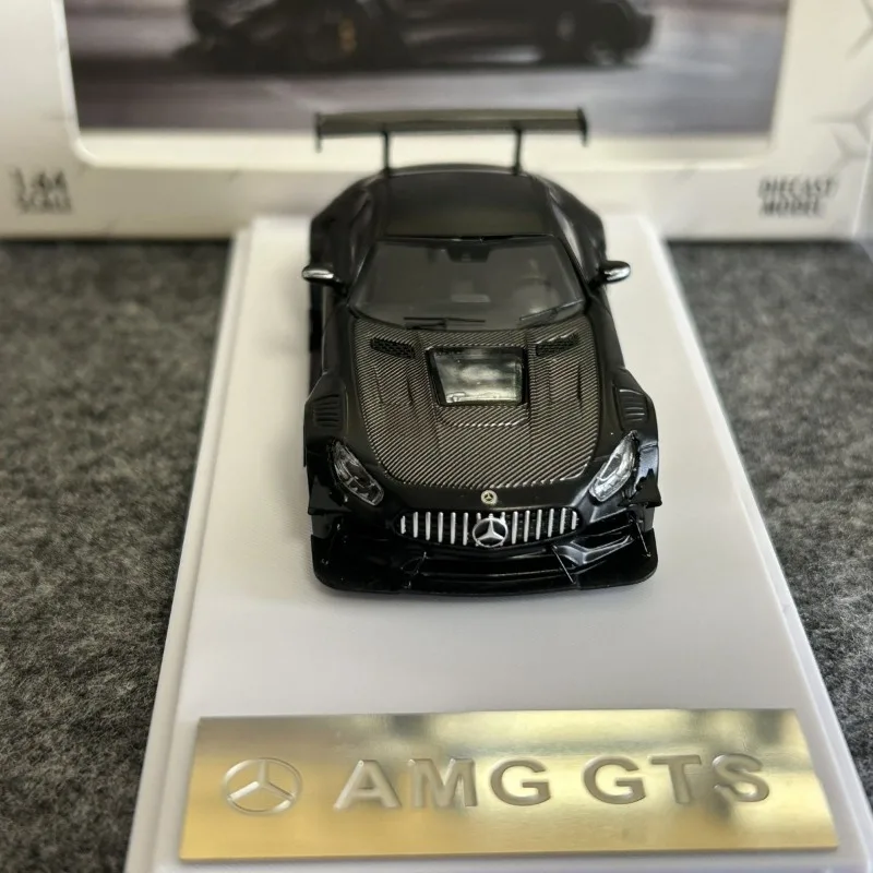 Modellino Auto Rhino Model Scala 1:64 Mercedes AMG GT S Nero Con Dettagli In Fibra Di Carbonio