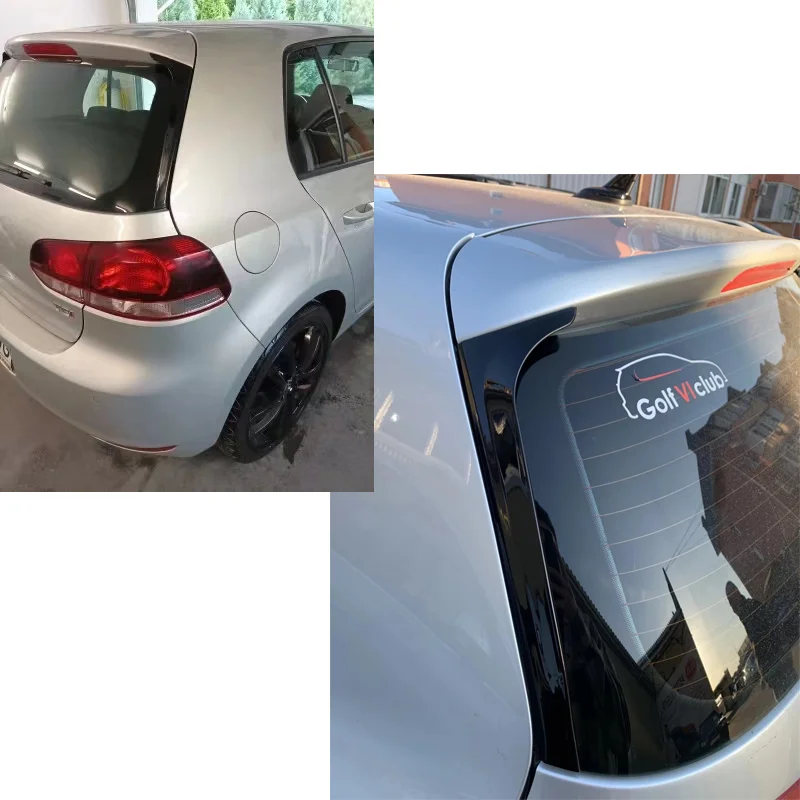 Car Rear Spoilers For VW Volkswagen Accessories Golf 6 MK6 GTI GTR GTD 2008 2009 2010 2011 2012 Back Window Wing Canards Splitte car spoiler accessories rear window spoiler