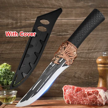 Coltello da cucina multiuso per carne Coltello da cucina per barbecue Coltello da pesca per disossare Coltello da macellaio in acciaio inossidabile Manico in plastica 1