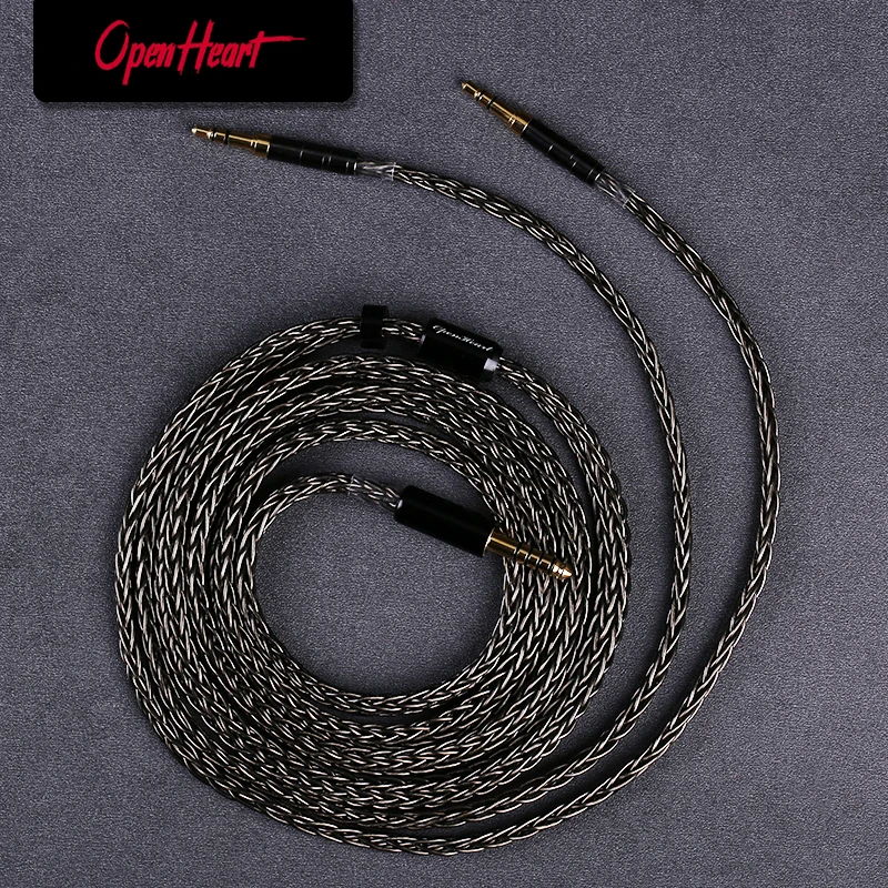 FiiO ヘッドホン FT3 350Ω + OpenHeart cable OPENHEART 16 Core Headphone Cable 1 to 2 jack dual 3.5/2.5/4.4mm