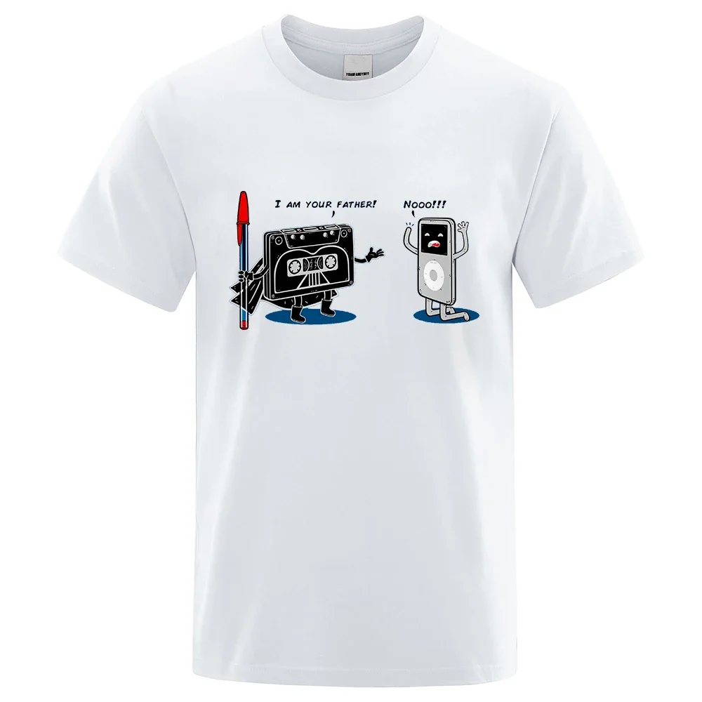 thumbnail image 1 of Camiseta holgada de verano con reproductor de música divertido para hombre, camiseta de algodón con cuello redondo, ropa de hip hop, camisetas de alta calidad para hombre, nuevas, 1 of 4