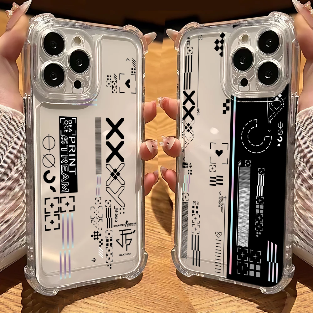 Stylish Anti-Fall Clear Back Fashion Game Phone Case