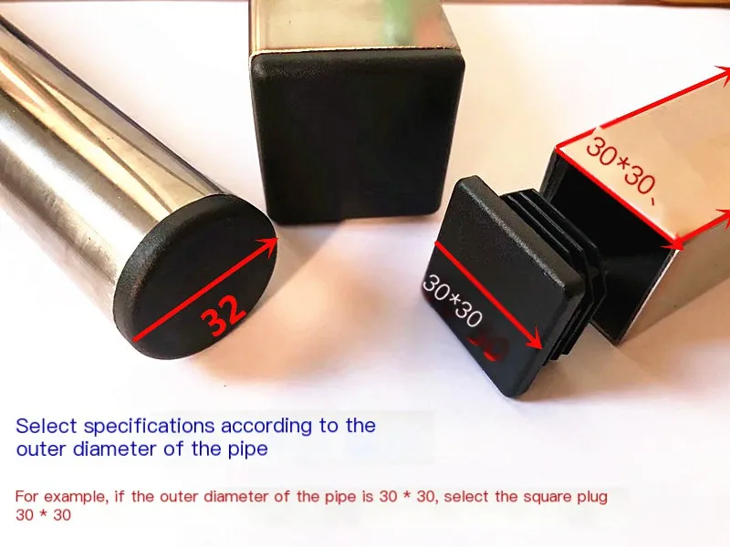 Tubo In Gomma Per Acqua 12 Tappi Per Tubi Quadrati 1 1/4" - Spine - Foto 9