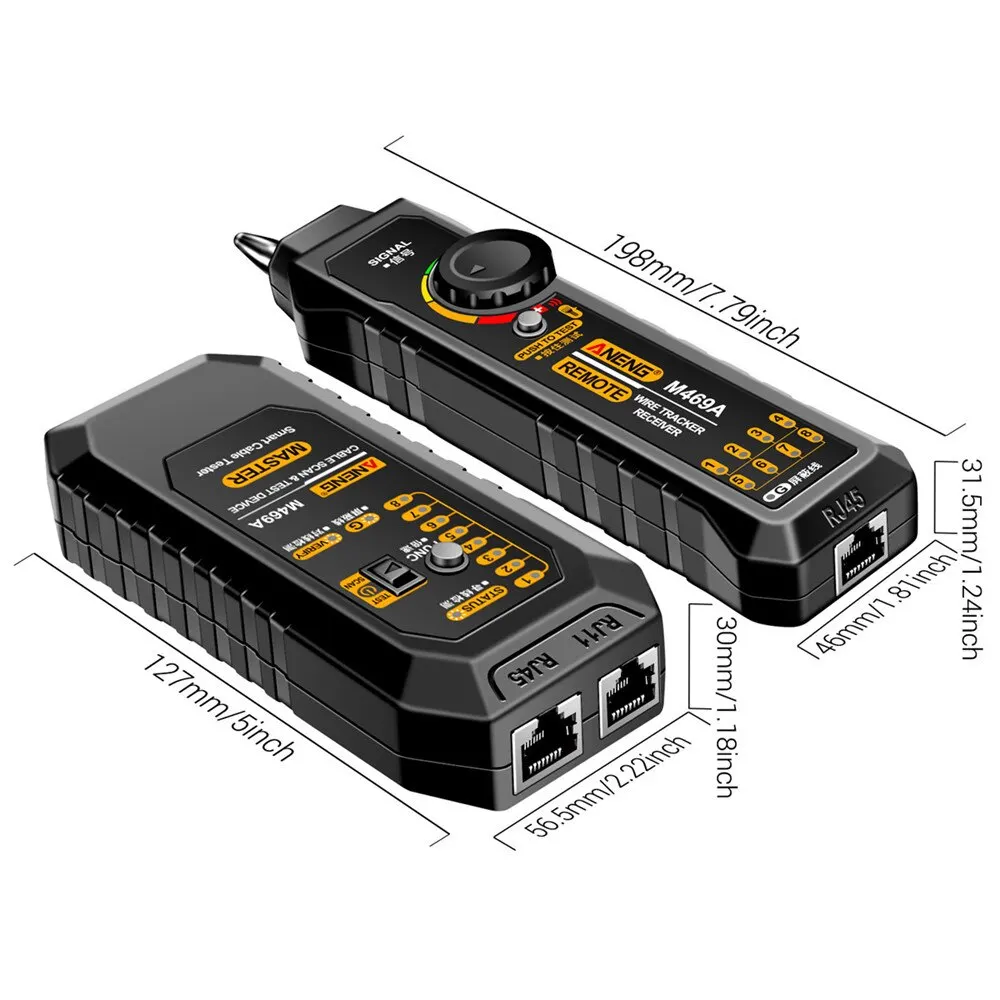 ANENG M469A Network Cable Finder RJ45 RJ11 LAN Cable Finder Tester Anti-Interference Testing Instrument Network Repair network cable tester