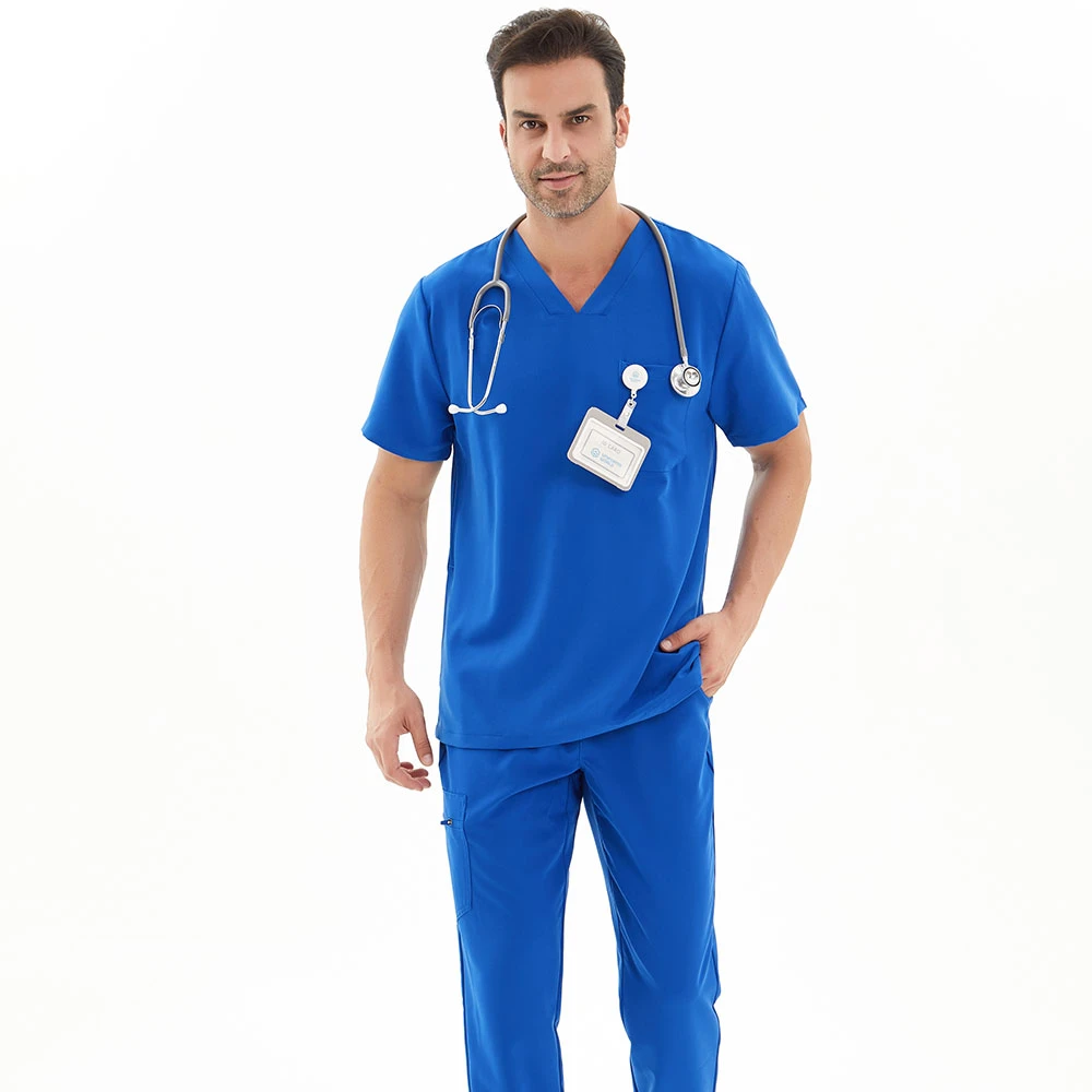 Uniformes del mundo para hombres, uniformes de Hospital para enfermeras, uniformes para mascotas, Top clásico cuello en V y pantalones con cordón, de ropa de trabajo para enfermeras| | - AliExpress