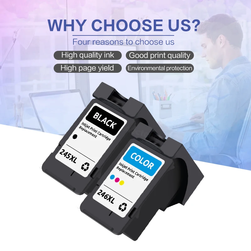Aecteach PG-245XL 245XL 246XL PG245 CL246 Ink Cartridge For Canon PG 245 PG-245 CL 246 Pixma iP2820 MX492 MG2924 MG2520 Printers, printer supplies,ink cartridge,inkjet ink cartridge