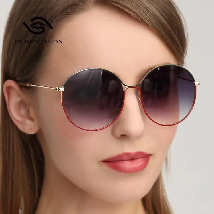 

Fashionable Large Round Metal Frame Marine Sunglasses Men's and Women's Trendy European and American Sunglasses