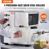 VEVOR Electric Sugar Cane Juicer, 800W Sugarcane Juicer Machine with 661LBS/H High Output, 4 Stainless Steel Roller, Auto Roller 2
