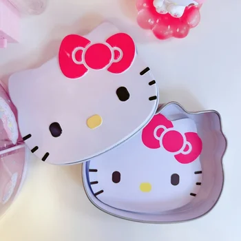 귀여운 헬로 키티 범용 다리미 상자, 귀여운 만화 편의 노트 상자, 주석 금속 보관 상자, 작은 사각형 상자, 노트 용지 지참