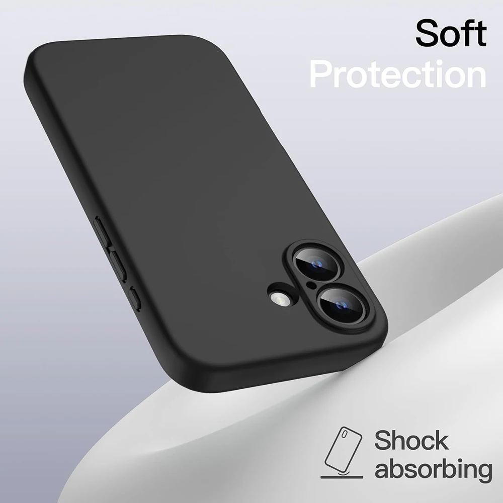 Sleek Black Silicone Ultra-Thin Soft Back Phone Case