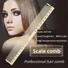 1Pc Hairdressing Comb Hair Cutting Comb Natural Resin Double Sided Scale Barber Shop Hair Salon Professional Styling Tool Y0416 1