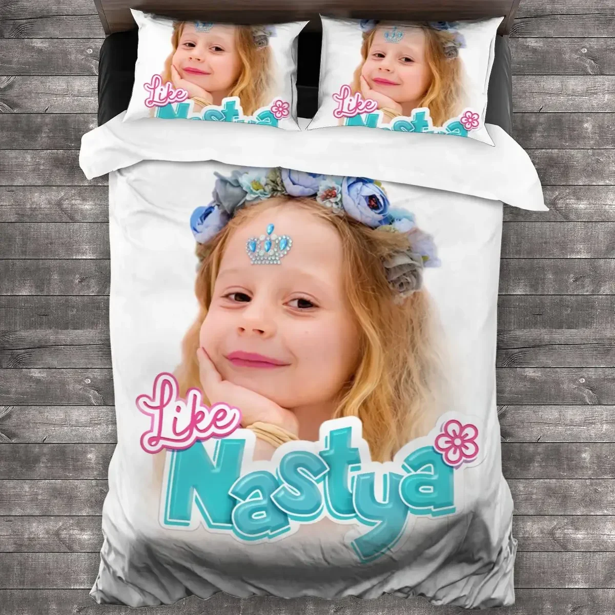 3D Printed Like Nastya Bedding Set Duvet Cover Bedroom Comforter Covers Single Twin King ​Size Quilt Cover Home Textile 2/3PCS 3