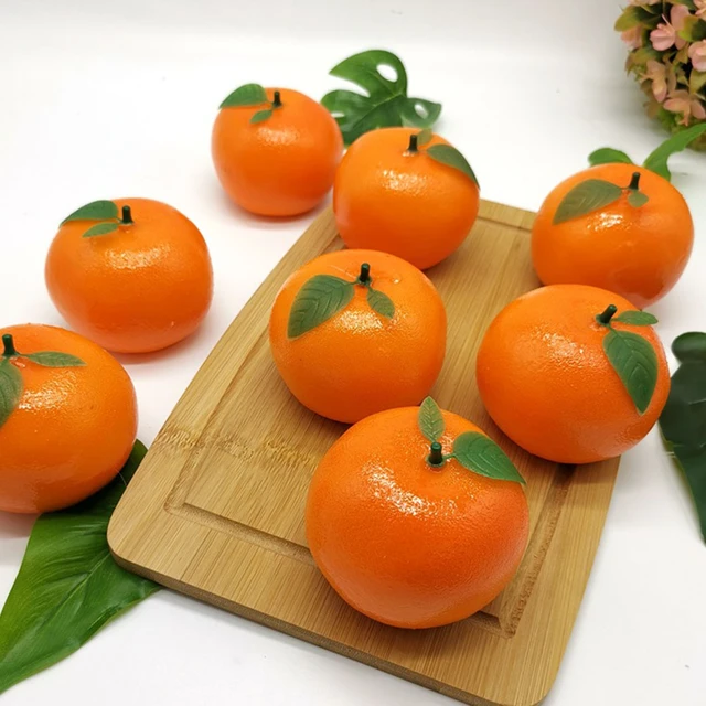 Milisten Artificial Plants 4 Pcs Simulation Orange Decoration Mini