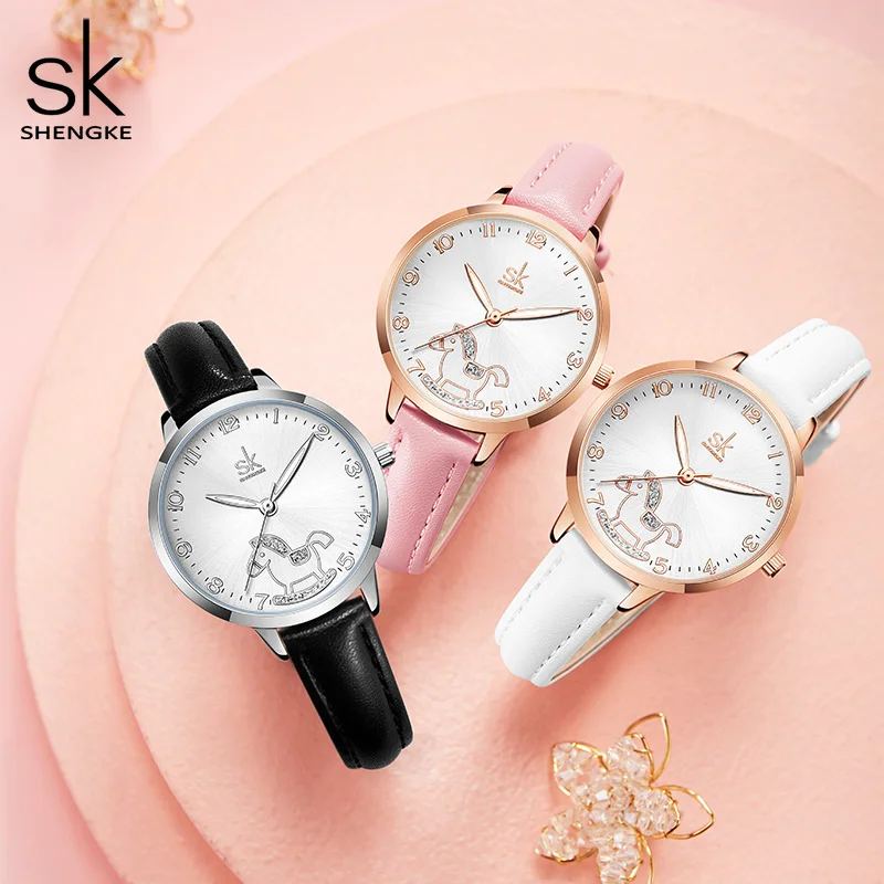 

Simple K9027 Horse Women Leather Ladies Watches Cute Watch Japan Quartz Movement Fashion Brand Reloj Mujer