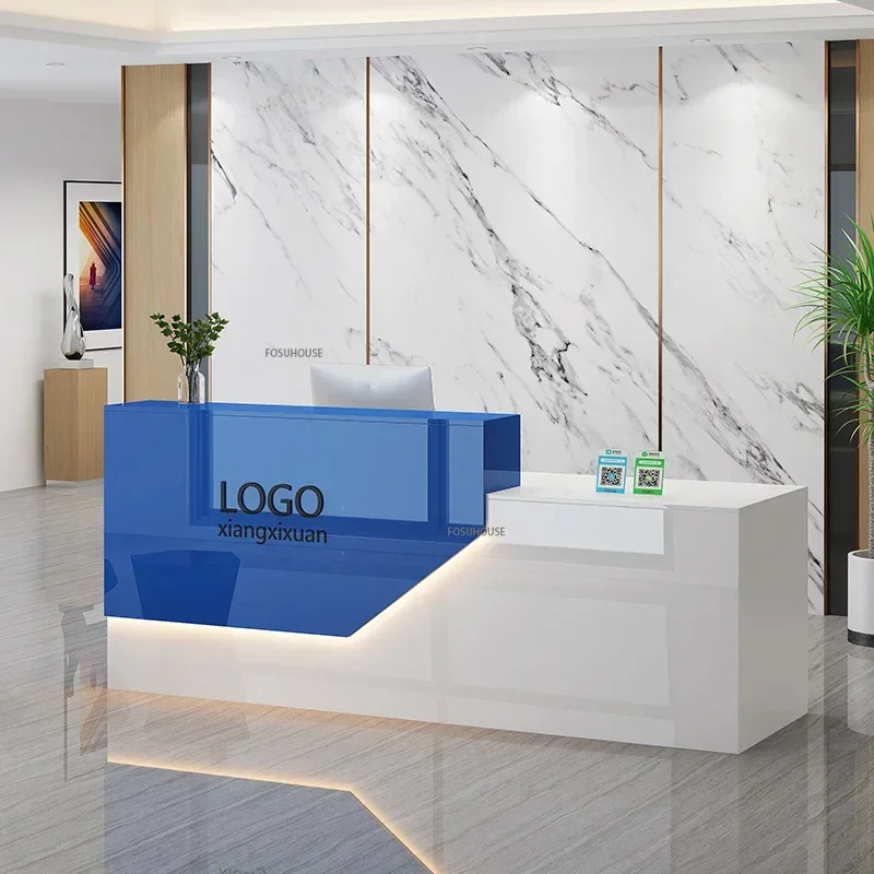 Modern Company Front Desk Reception Desk Office Furniture Beauty Salon Cashier Information Bar Table Counter Table Z