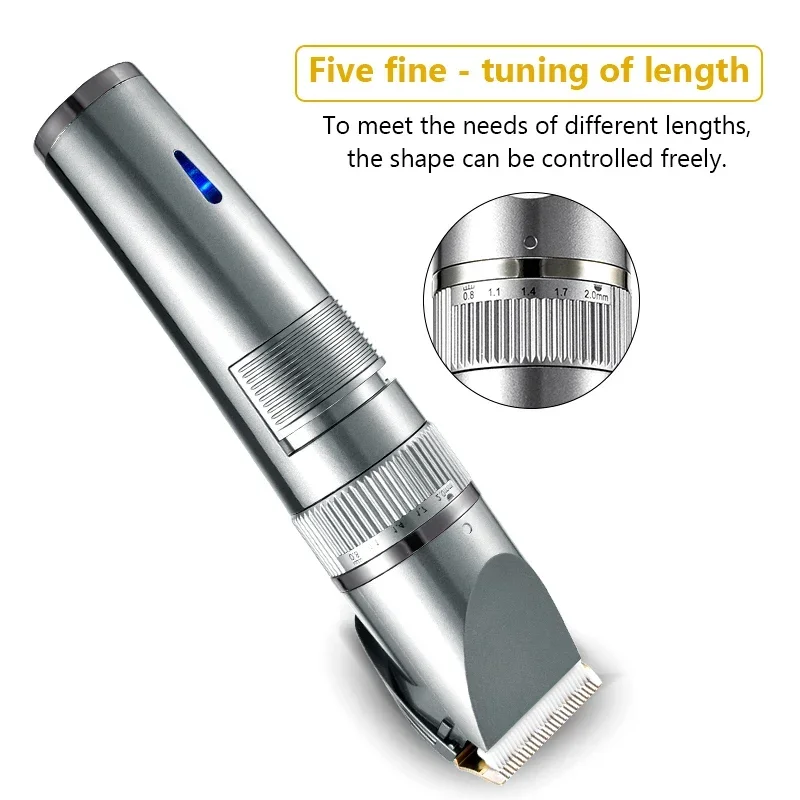 Professional Hair Trimmer Digital USB Rechargeable Hair Clipper for Men Haircut Ceramic Blade Razor Cutter Barber Machine