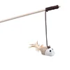 New Mouse Wooden Teasing Cat Rod Cat Toy Pet Supplies Feather Bell Wooden Rod Teasing Cat Stick 6