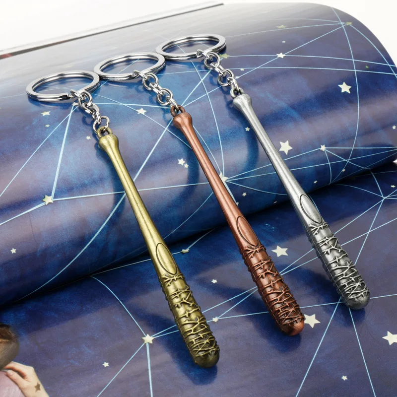 The Walking Dead Stick Keychain Negan's Bat LUCILLE Baseball Bat shape Key Chain For Men Car Keyring Jewelry