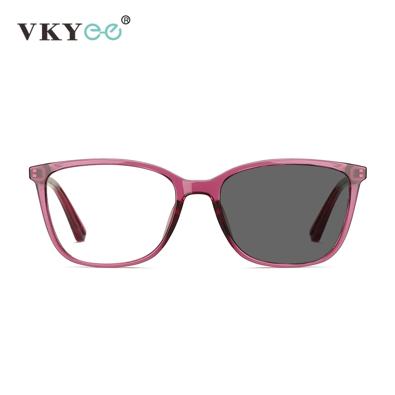 Vkyee Mode klassische Damen brillen minimalist isches Design anpassbare verschreibung pflicht ige Anti-Blaulicht-Brillen photo chrom 2057