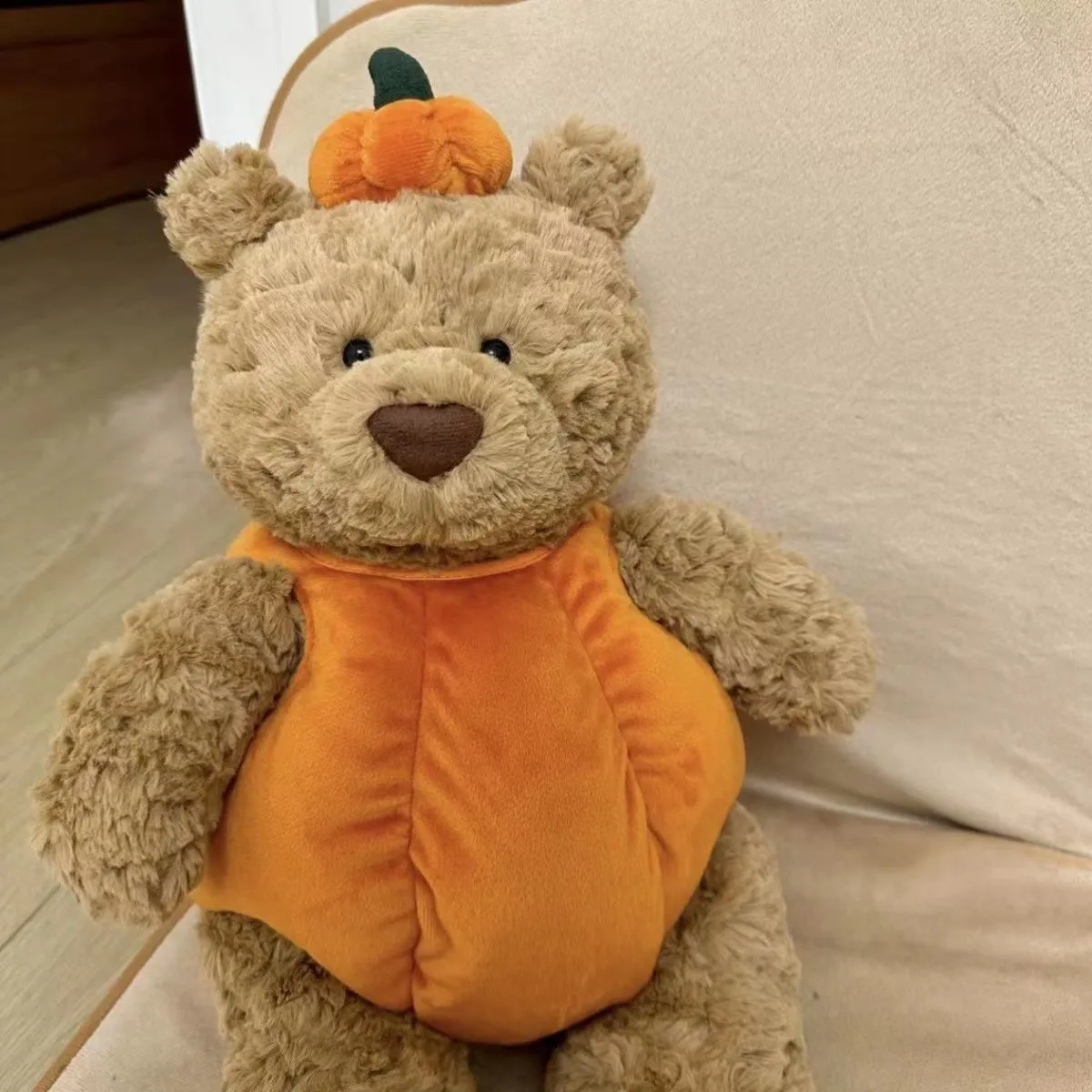35-45cm Adorable Pumpkin Teddy Bears Plush Toy Kawaii Stuffed Soft Babys Appease Doll Girls Hug Pillow Kids Gift Halloween Decor